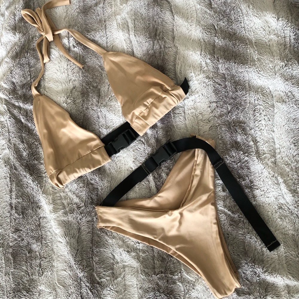 Custom made 2 piece buckle swimsuit